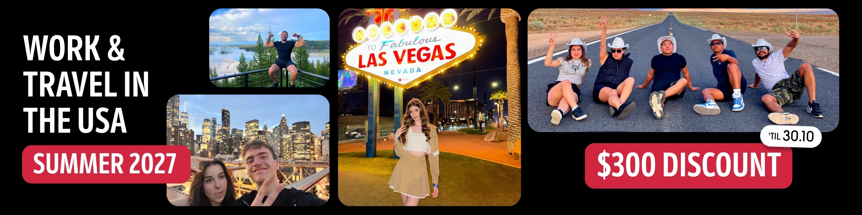Students' program Work&Travel USA ● $300 discount until 30.10.